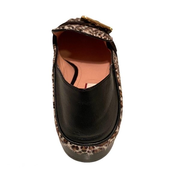 Women's Janelle Leopard Print Calf Hair Slip Size 38.5 US 8 - Picture 3 of 4